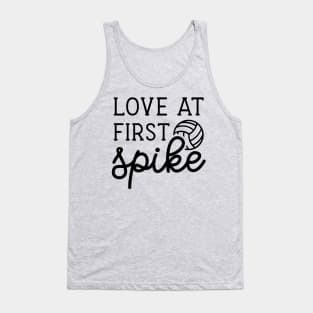 Love At First Spike Volleyball Girls Boys Cute Funny Tank Top